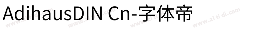 AdihausDIN Cn字体转换